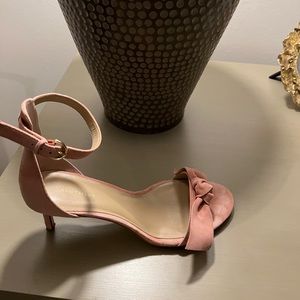 Ann Taylor Erica Suede Bow Sandal, shade Paloma